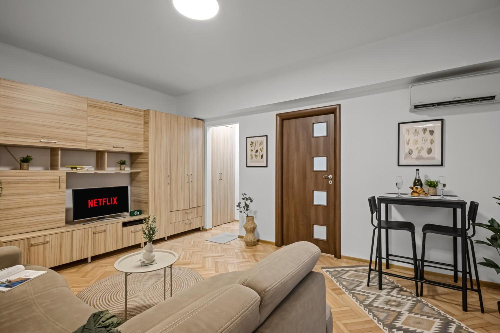 Earthy Escape - Central Apt With Balcony Bukares Bagian luar foto